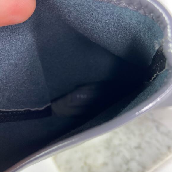 New Topshop Heeled Ankle Boots Grey Patent Faux Leather Tall Shaft Retro EU 41 - Picture 9 of 9